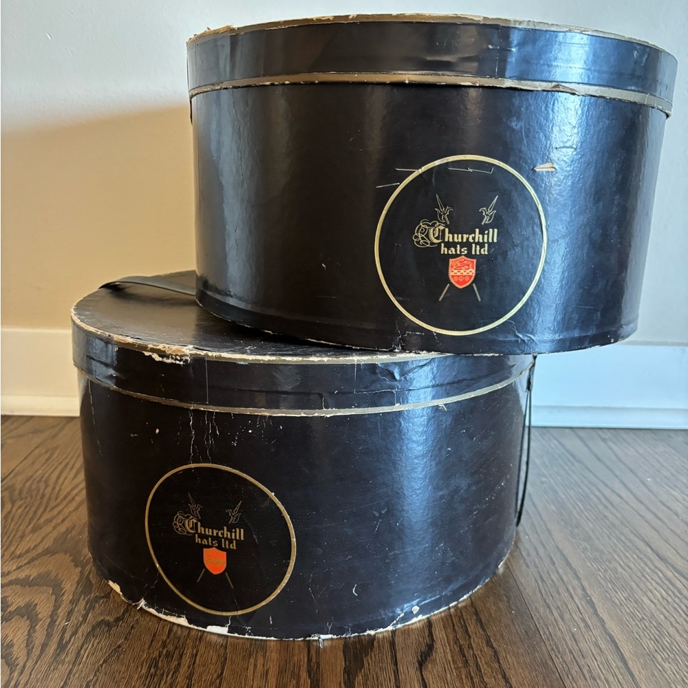 Churchill Hats Ltd Black Hat Boxes